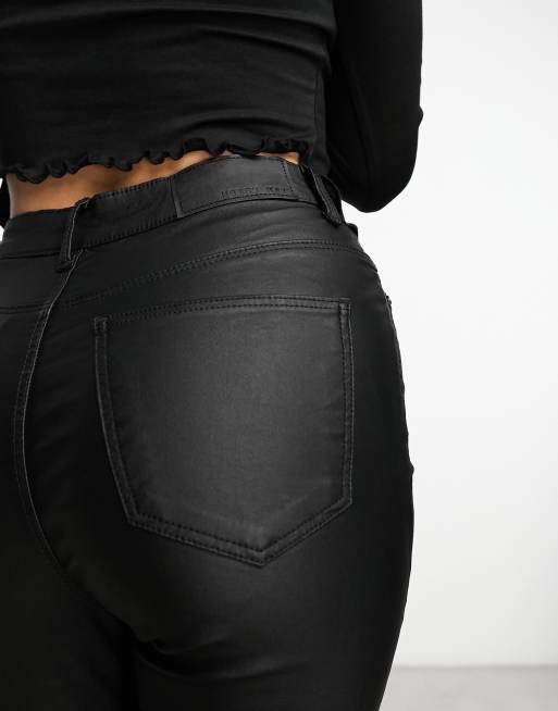 Noisy May - Callie - Skinny jeans met coating in zwart, 3 van 5
