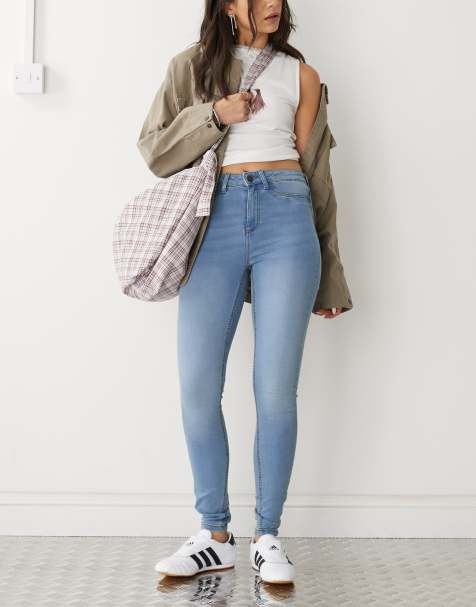 Noisy May - Callie - Skinny jeans met hoge taille in lichtblauw - view 1