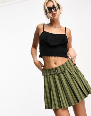 Noisy May ruched cami top in black - ASOS Price Checker