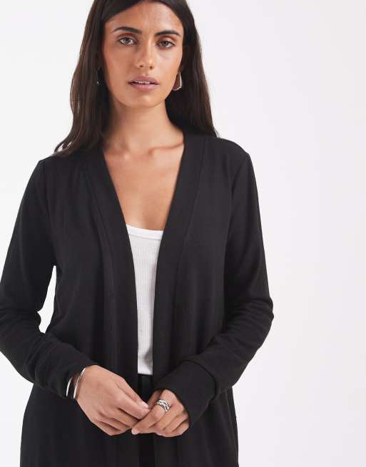 Noisy May - Cardigan lungo leggero nero, 2 di 4