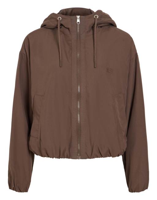 Noisy May - Chaqueta marrón chocolate con capucha, 6 de 7