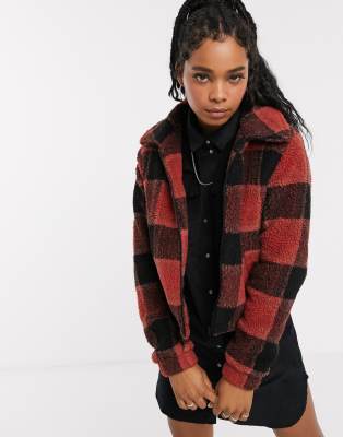 monki teddy trucker jacket