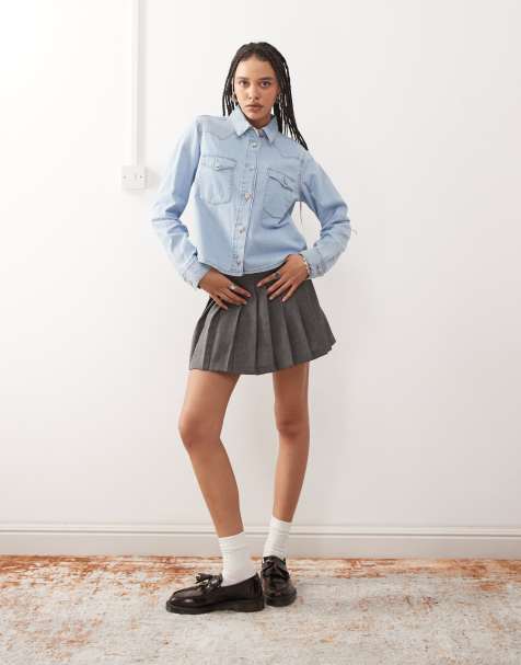 Noisy May - Chemise en jean - Bleu clair délavé - view 1