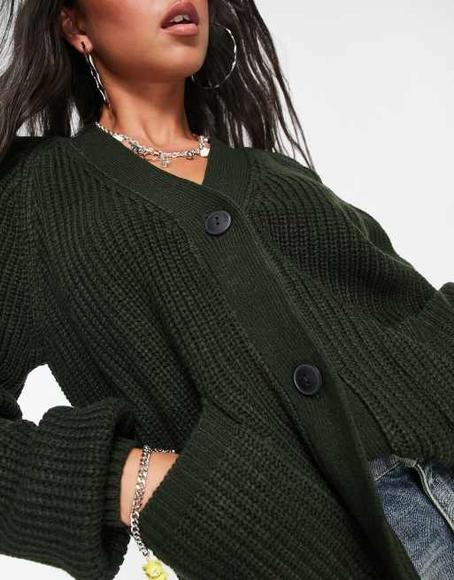 Dark shop green cardigan