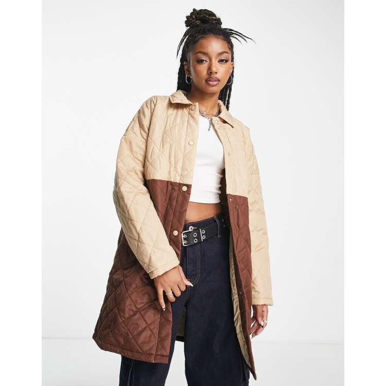 【COLOR iN ID】Herringbone quilted jacket Long Quilted Herringbone Jacket | Banana Republic Factory