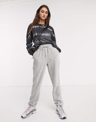 grey ribbed sweatpants