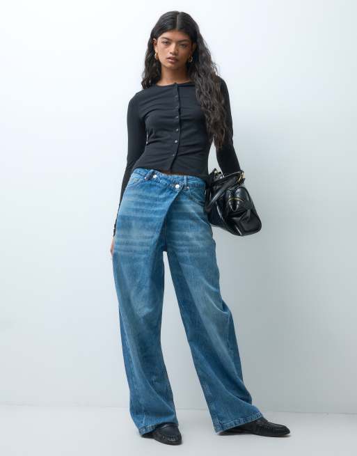 Noisy May crew neck fitted cardigan in black, 3 of 4