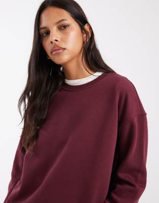 Noisy May Crew Neck Sweatshirt Co-ord In Purple