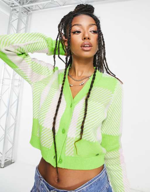 Neon green hot sale long cardigan