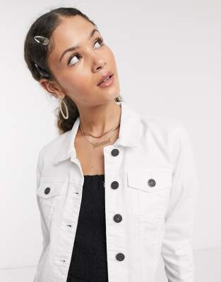 noisy may white denim jacket