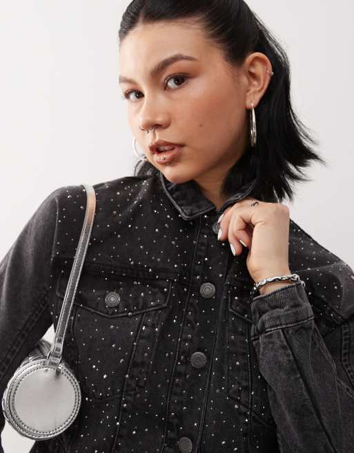 Tommy Jeans Schwarze Jeansjacke Damen Cropped Tommy Jeans Damen - Main Image