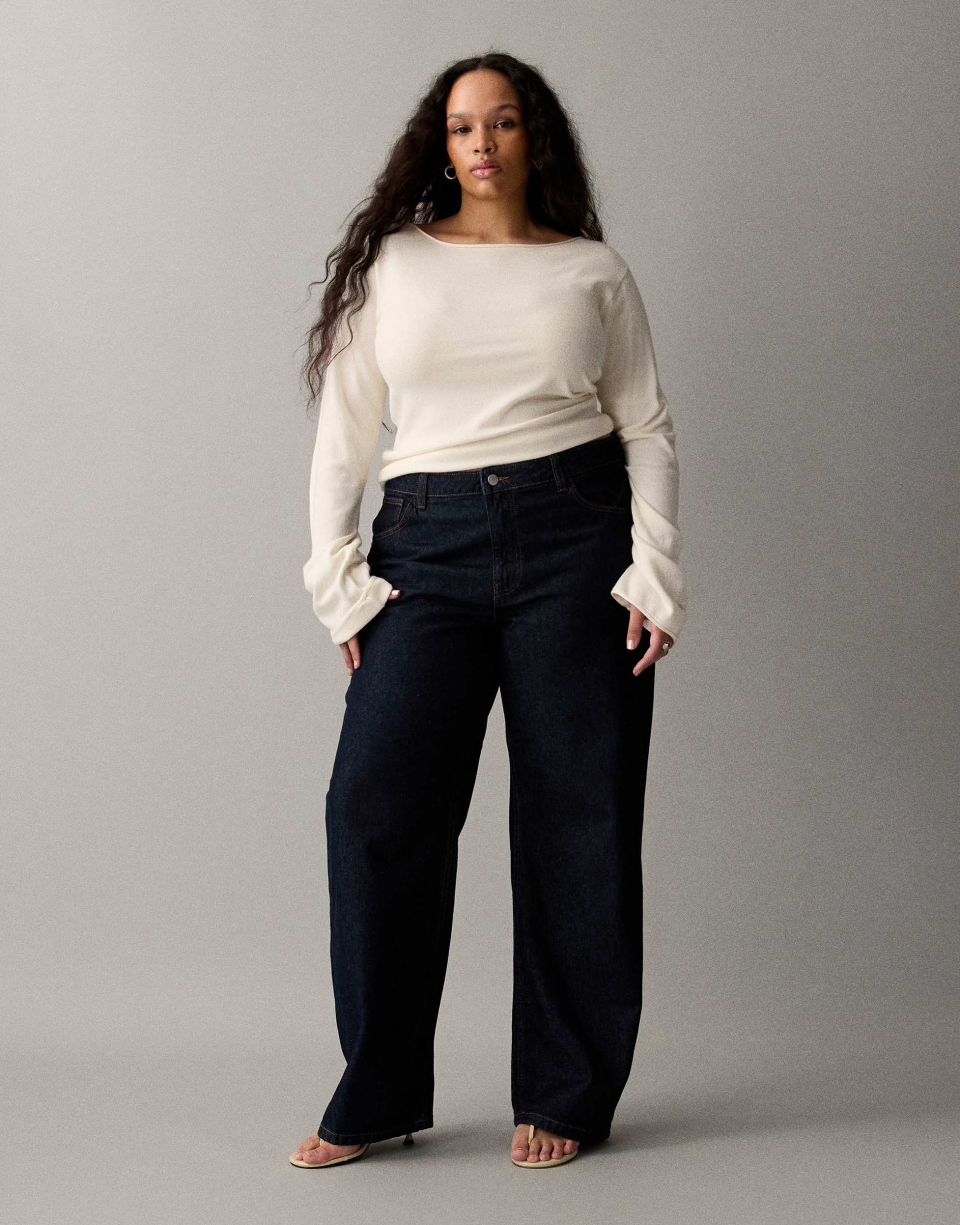 noisy may curve alexa mid rise wide leg jeans in rinse