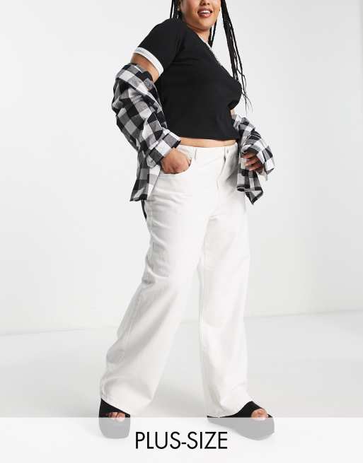 Plus size white shop wide leg jeans