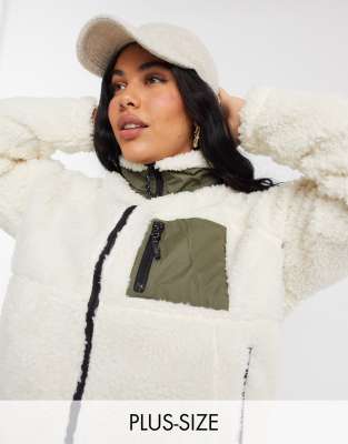 asos curve teddy coat