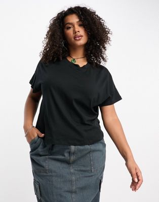 Noisy May Curve t-shirt in black - BLACK