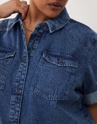 Noisy May Curve Denim Dress