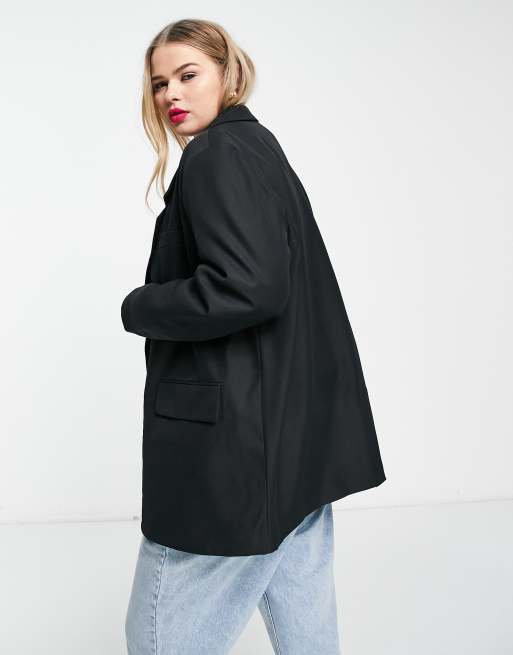 Noisy May Curve – Eleganter Blazer in Schwarz, 2 von 4