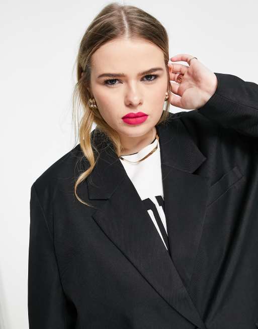 Noisy May Curve – Eleganter Blazer in Schwarz, 3 von 4