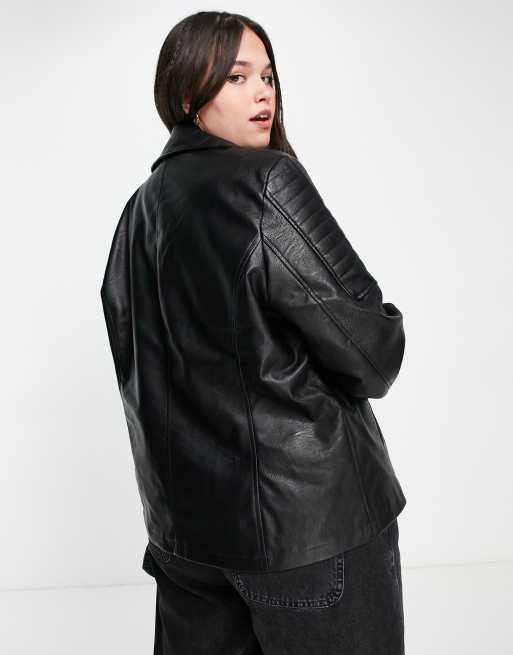 Asos noisy may hot sale leather jacket