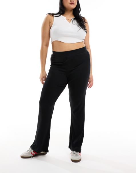 Noisy May Curve flare trousers in black - BLACK - view 1