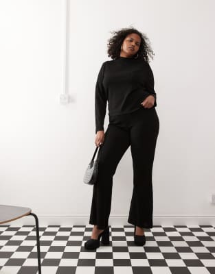 Noisy May Curve Glitter Flared Trouser Coord In Black - Asos Flare New In 29th October 2024