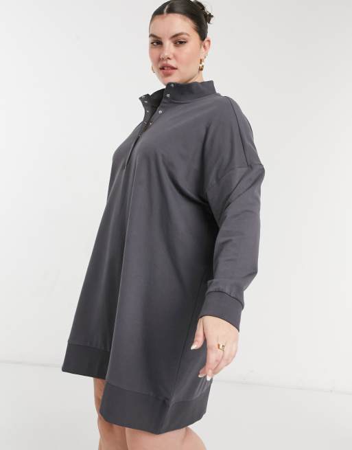 Noisy May Curve – Hochgeschlossenes Rugby-Kleid in Anthrazit, 4 von 4