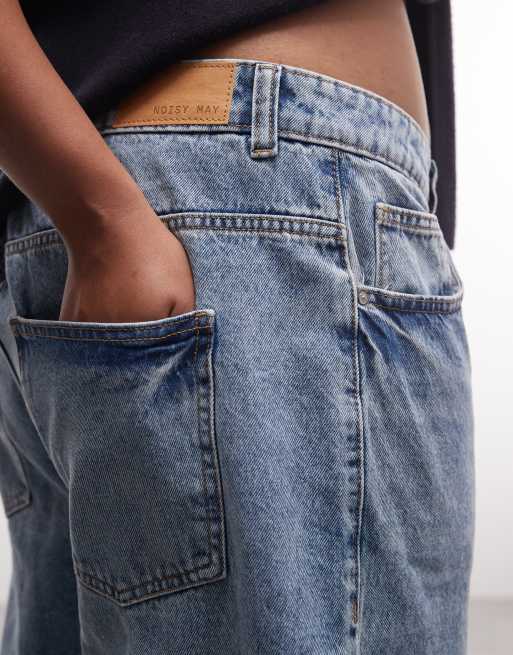 Noisy May Curve – Jeans-Bermudashorts in Hellblau mit mittelhohem Bund, 4 von 5