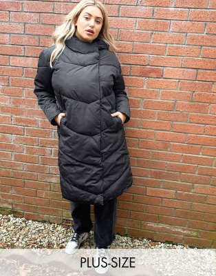 plus size long padded coats