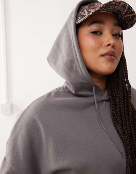 Noisy May Curve loose fit hoodie co-ord in grey - view 1