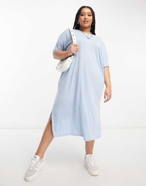 blue t shirt dress plus size Garcon Tee Dress