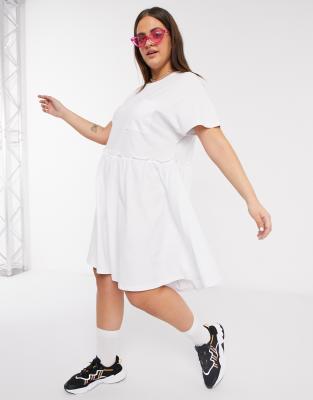 white short shirt dress