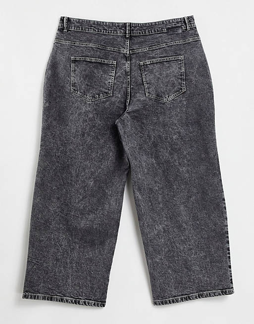  Noisy May Curve mom jeans in grey wash 
