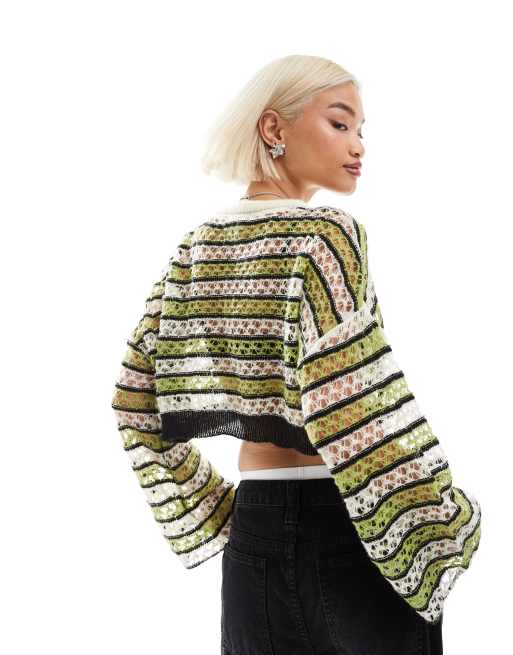 Boho Cream Sweater - Cropped Sweater - Fringe Sweater - Lulus