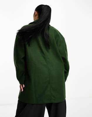 Noisy May Curve Oversized Collar Jacket