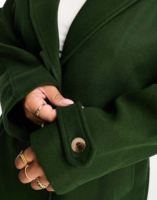 美品★ ESSENTIAL CURVE COLLAR JACKET ESSENTIAL CURVE COLLAR JACKET くるみボタン デザイン