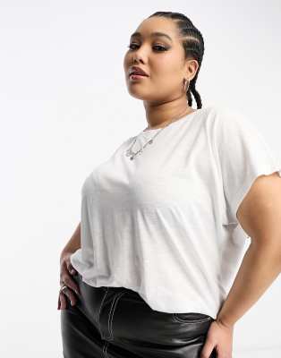 Noisy May Curve Noisy May Curve oversized t-shirt in white