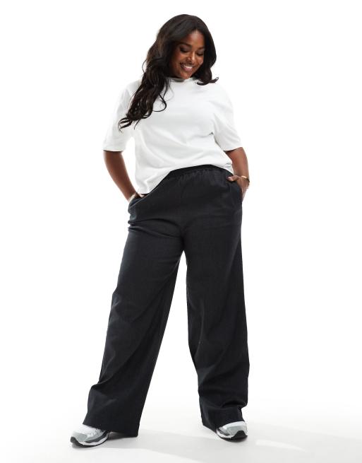 Womens plus best sale pull on pants