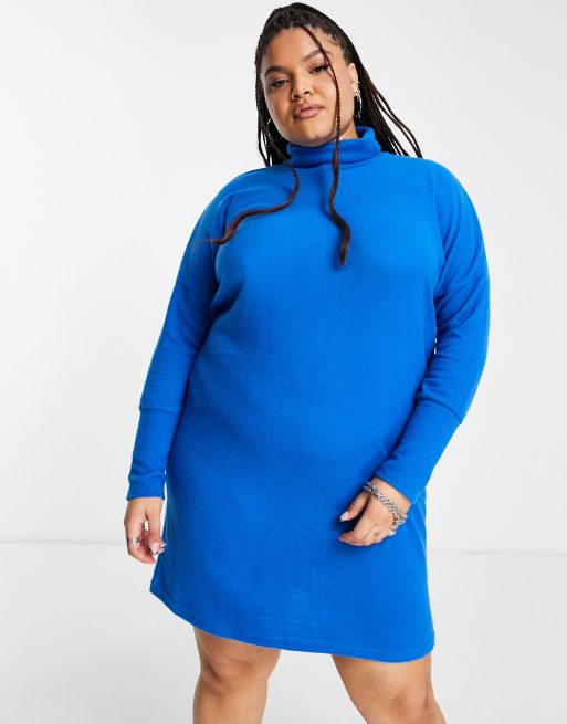 Blue sweatshirt dress new arrivals