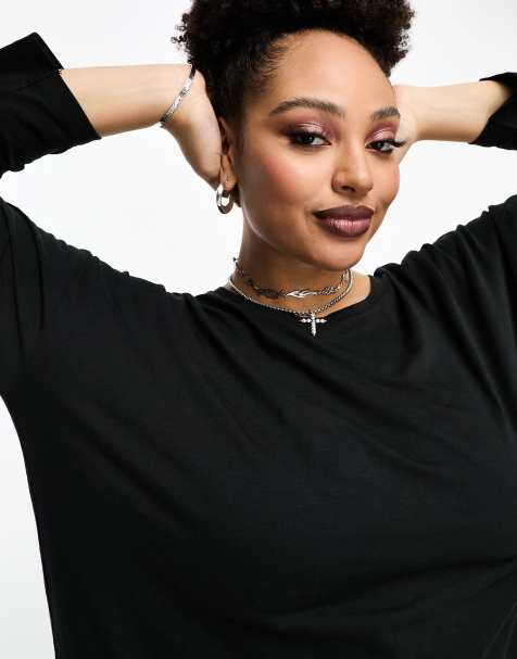 Noisy May – Curve – Svart, lång t-shirt - view 1