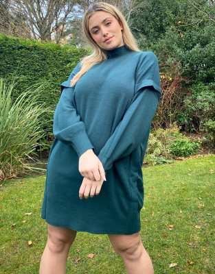 sweater dress dark green