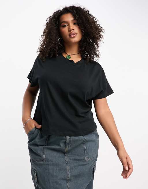 Noisy May Curve t-shirt in black