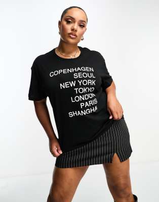 Noisy May Curve - T-Shirt in Schwarz mit City-Print