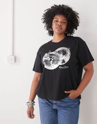 Noisy May Curve - T-Shirt in Schwarz mit Discoprint