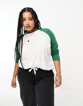 Daisy Street oversized notch neck long sleeve grunge t-shirt | ASOS