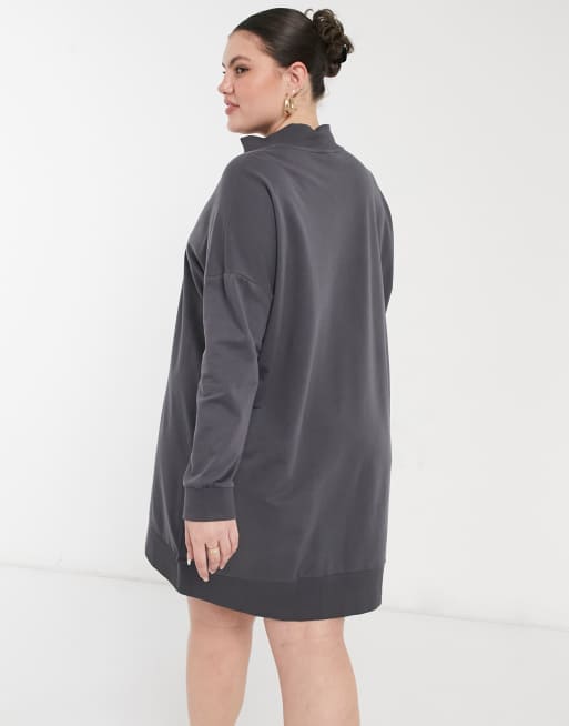 Noisy May Curve - Vestito stile rugby accollato grigio antracite, 2 di 4