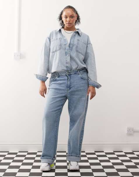 Noisy May Curve - Yolanda - Jeans met wijde pijpen in lichte wassing blauw - view 1