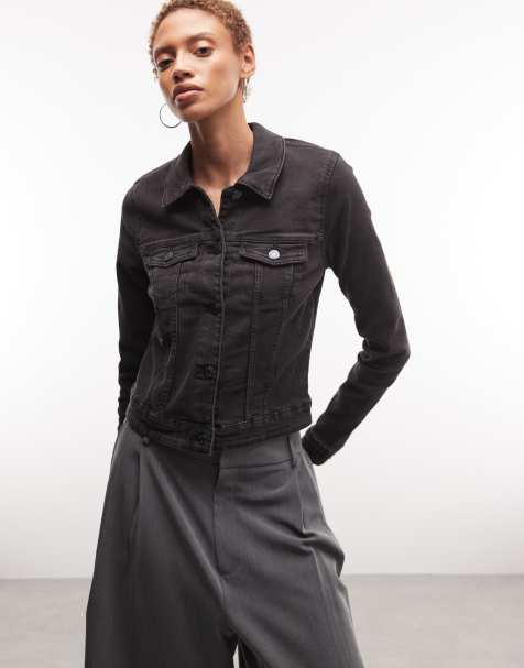 Noisy May denim jacket in black