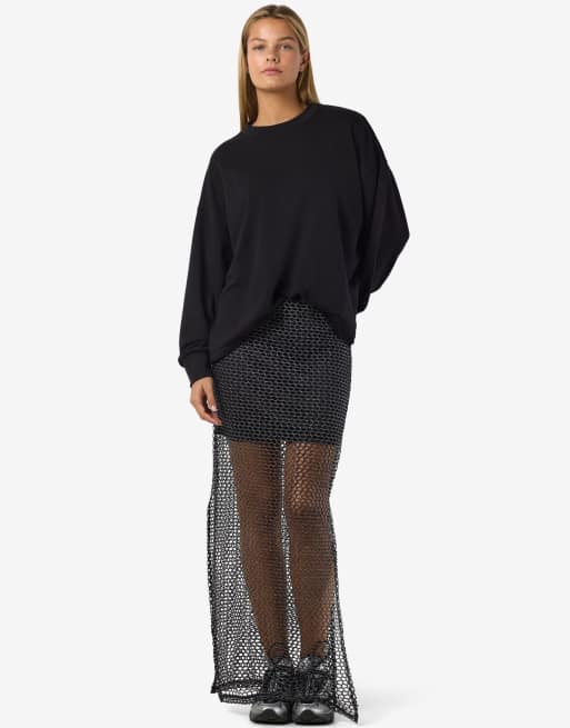 Noisy May – Czarna spódnica maxi, 2 z 7
