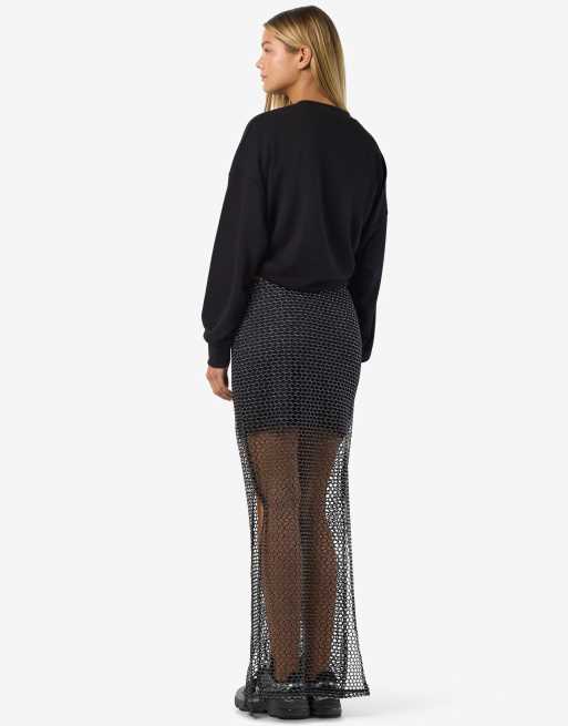 Noisy May – Czarna spódnica maxi, 3 z 7