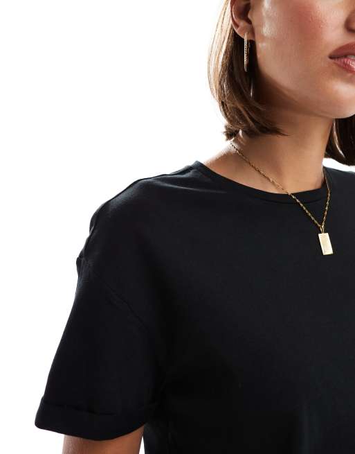 Noisy May – Czarny T-shirt z krótkim rękawem, 4 z 4